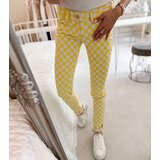 Gemre Yellow plaid fabric trousers Bler | shoptok.hr