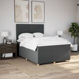  Krevet s oprugama i madracem tamnosivi 140x190 cm od tkanine | shoptok.hr