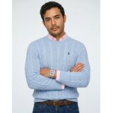 Polo Ralph Lauren Puloverji PULL COL ROND EN MAILLE TORSADEE Modra | Shoptok.si