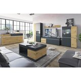 Modern Living Klubska Miza Luci, Antracit, Barva Hrasta | Shoptok.si