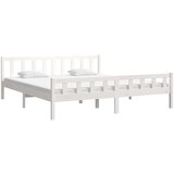  Posteljni okvir bel trden les 160x200 cm, (20606006) | Shoptok.si