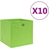 vidaXL Kutije za pohranu od netkane tkanine 10 kom 28x28x28 cm zelene Cijene