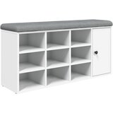 Maison Chic Klop za čevlje - Sedež za čevlje bela 102x32x50 cm inženirski les, (21778167) | Shoptok.si
