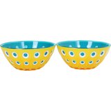 guzzini Komplet 2 skled Ø12 cm LE MURRINE - rumena / bela / mornarsko modra | Shoptok.si