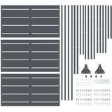  Zaslon za privatnost 100 x 50 x 180 cm Čelik Antracit | shoptok.hr