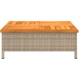  Vrtni stol bež 70 x 70 x 25 cm od ratana i bagremovog drva | shoptok.hr