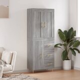  Visoka komoda siva sonome 69,5x34x180 cm od konstruiranog drva Slike
