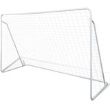 The Living Store Nogometni goli z mrežo jekleni 2 kosa 240x90x150 cm - Nogometni Gol Z Mrežo, (21417471) | Shoptok.si