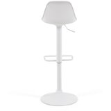 Kave Home Mat bel barski stol z nastavljivo višino iz umetnega usnja (višina sedeža 60 cm) Orlando-T – | Shoptok.si