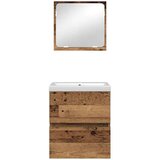  Set namještaja za kupaonicu 3 pcs Staro drvo i bijela Srednja | shoptok.hr