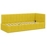 vidaXL kutni okvir kreveta s madracem žuta 80 x 200 cm baršun | shoptok.hr