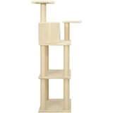vidaXL penjalica za mačke sa stupovima za grebanje krem 119 cm | shoptok.hr
