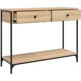  Konzolni stol boja hrasta 100 x 34 5 x 75 cm konstruirano drvo | shoptok.hr