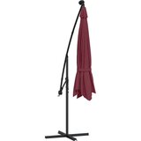  Konzolni suncobran s LED svjetlima 350 cm bordo | shoptok.hr