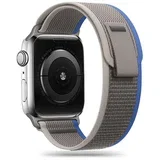 NYLON narukvica za APPLE WATCH 4 / 5 / 6 / 7 / 8 / 9 / SE (38 / 40 / 41 MM GREY/BLUE