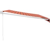 Tenda na uvlačenje narančasto-smeđa 4 x 3 m tkanina i aluminij | shoptok.hr