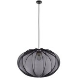 Candellux Lighting Črna viseča svetilka s tekstilnim senčilom ø 60 cm Mellow – u