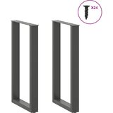  Noge za barski stol U-oblika 2 kom antracit 50 x (90-91) cm čelik | shoptok.hr