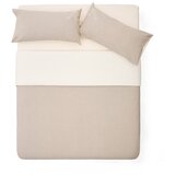 Kave Home Bež posteljnina za zakonsko posteljo/podaljšana iz bombažnega perkala 240x220 cm Sotela – | Shoptok.si