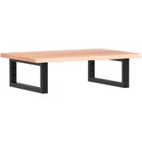  Zidna polica za umivaonik od čelika i masivne hrastovine Smeđa 60 x 40 x 2 cm | Shoptok.si