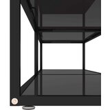 TV ormarić crni 200 x 40 x 40 5 cm od kaljenog stakla | shoptok.hr