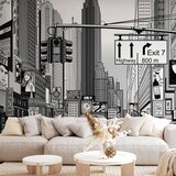  Foto tapeta - Comic book city - New York street in pop art style 350x256 Standard | shoptok.hr