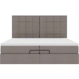  Otomanski okvir kreveta s madracima smeđesivi 200x200cm tkanine | shoptok.hr