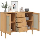  Komoda SENJA smeđa izgled ratana 112x40x80 cm masivna borovina | shoptok.hr