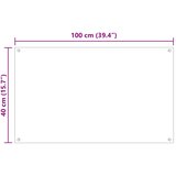  Kuhinjski zid 2 pcs Crna 100 x 40 cm Staklo otporno na udarce | shoptok.hr