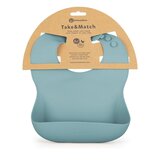 Petite&Mars Silikonski podbradak 6 m+ Take&Match, Frosted Sky Cene