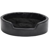 Krevet za pse crni 69 x 59 x 19 cm od pliša i umjetne kože | Eponuda.com