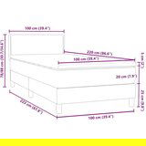 Box Spring krevet s madracem ružičasti 100x220 cm baršun | shoptok.hr