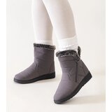  Grey snow boots decorated with Khit fur | shoptok.hr