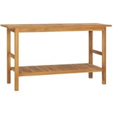 vidaXL Kopalniška omarica za umivalnik trdna tikovina 132x45x75 cm Cene