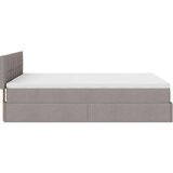  Otomanska postelja z vzmetnico & LEDs taupe 140x190 cm blago, (22054031) | Shoptok.si