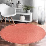 Mila Home Svetlo rdeča pralna/primerna za robotski sesalnik okrogla preproga ø 100 cm Comfort – | Shoptok.si