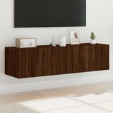  The Living Store Stenske TV omarice z LED 2 kosa rjavi hrast 60x35x31 cm - TV Stenska Omarica, (21555178) Cene