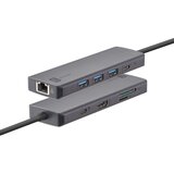 Cellular Line Celularni Hub Pro USB Type-C na USB 2x Type-A, USB Type-C, HDMI, LAN, SD | Shoptok.si