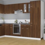 vidaXL Viseći stakleni ormarić boja smeđeg hrasta 60x31x60 cm drveni Cijene