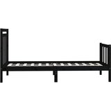  Posteljni okvir črn iz trdne borovine 100x200 cm, (20648072) | Shoptok.si