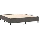  Box spring postelja z vzmetnico LED temno siva 160x200 cm žamet, (20929877) | Shoptok.si