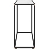  Konzolni stol bijeli 80 x 35 x 75 cm od kaljenog stakla | shoptok.hr