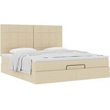  Otomanski krevet s madracem krem 160x200 cm od tkanine | Eponuda.ba