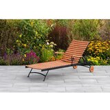 Gardenson Vrtni Ležalnik Schossgarten, Jeklo, Les, Vklj. Blazina | Shoptok.si