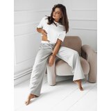 DStreet Spodnie damskie wide leg THAMI jasnoszare | shoptok.hr