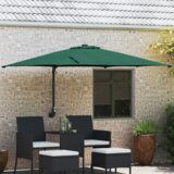 vidaXL Suncobran za dvorište Zeleni Poliester 300 cm x 300 cm Sklopivi | shoptok.hr