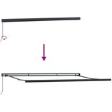 Tenda Retraktilna tenda Modra in bela 400 × 300 cm Platno in aluminij, (5000206824) | Shoptok.si