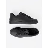 Shelvt Black sneakers with matte trim and lacing | shoptok.hr