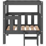  Krevet za pse sivi 65,5x50,5x70 cm od masivne borovine | shoptok.hr