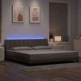  Okvir za krevet bez madraca smeđesivi 200x200 cm od tkanine - Sivo-smeđa 200 x 200 cm | shoptok.hr